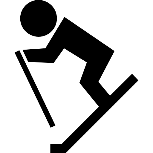 Skiing silhouette